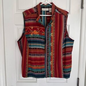 Susan Bristol Multicolor Woven Vest